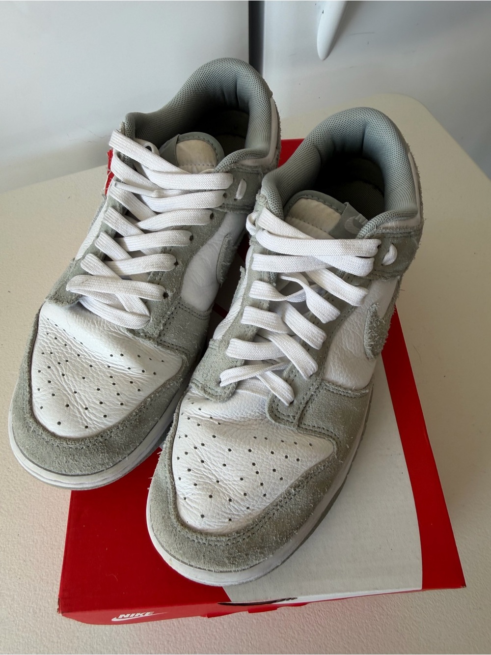 Nike Low-Top White and Light Gray